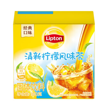 Lipton 立顿 清新柠檬茶 冲饮速溶茶粉10包/盒180g ￥4.16