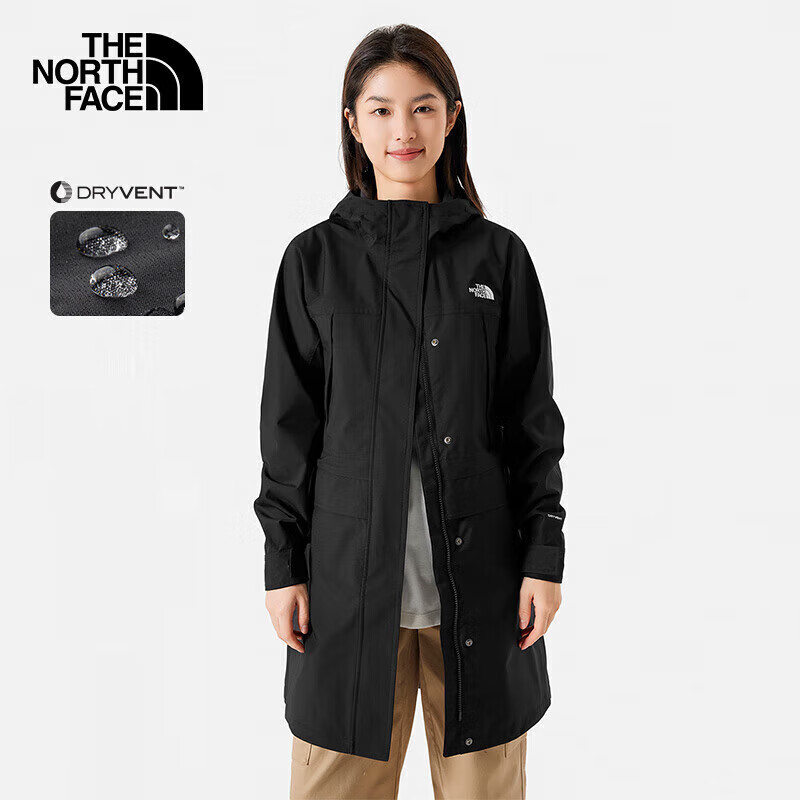 THE NORTH FACE 北面 冲锋衣女户外防水透湿中长款外套87W3 799元