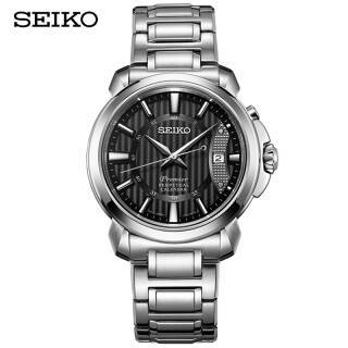 精工(SEIKO)手表日本原装进口男表休闲商务防水Premier系列腕表万年历石英表 S