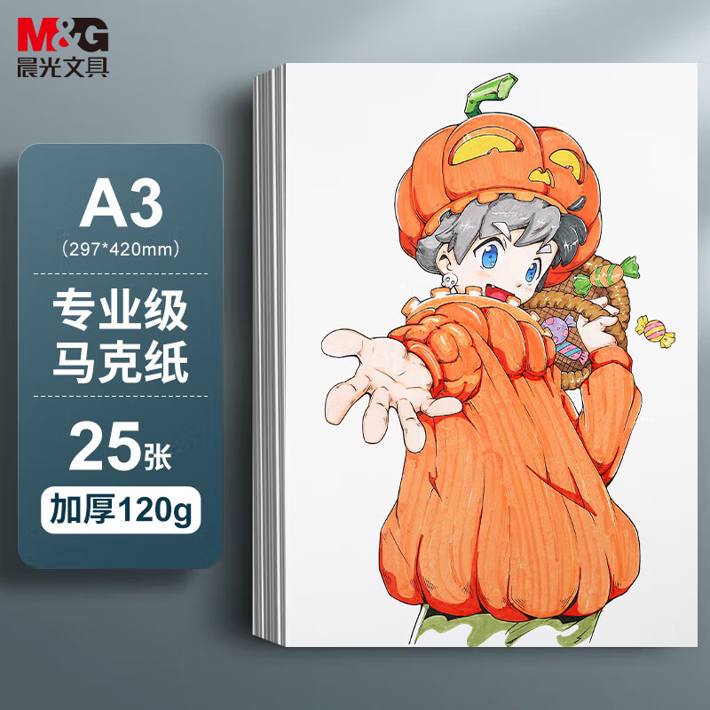 M&G 晨光 APY8048TB 专业级马克纸 加厚120g A3/25张 ￥9.8