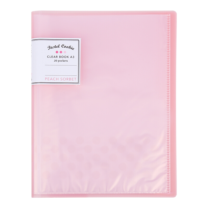 KOKUYO 国誉 淡彩曲奇系列 WSG-CBCW28P A3对折型文件夹 粉色 20袋 15.04元