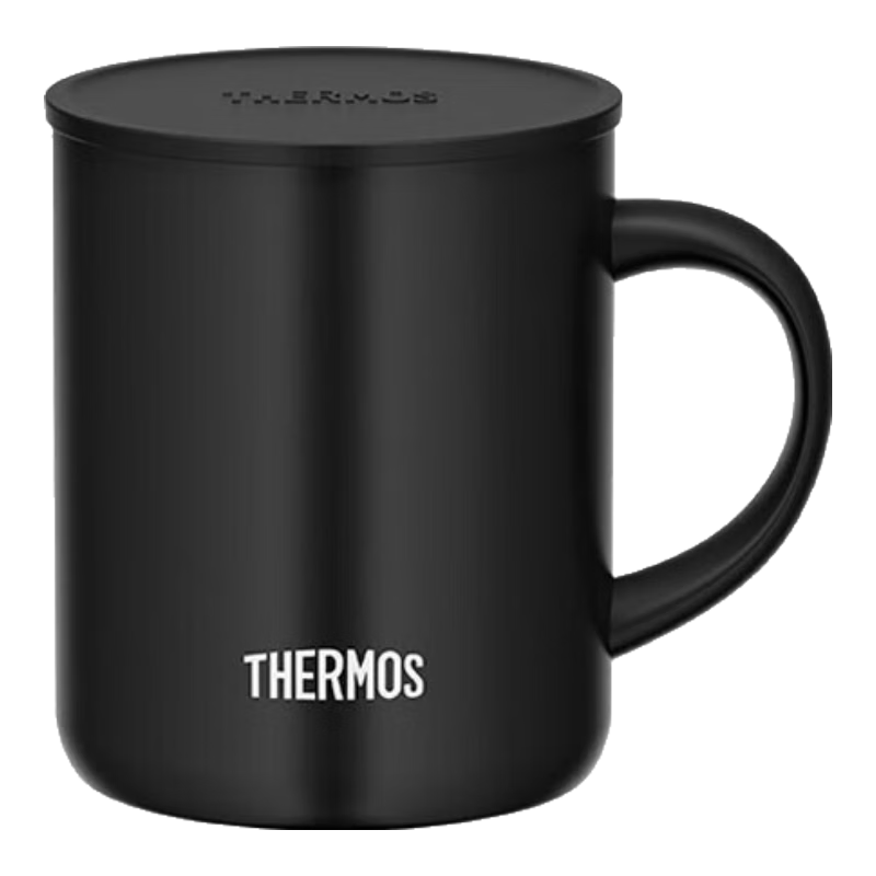 THERMOS 膳魔师 咖啡杯带盖 黑色 340ml 64元（需用券）