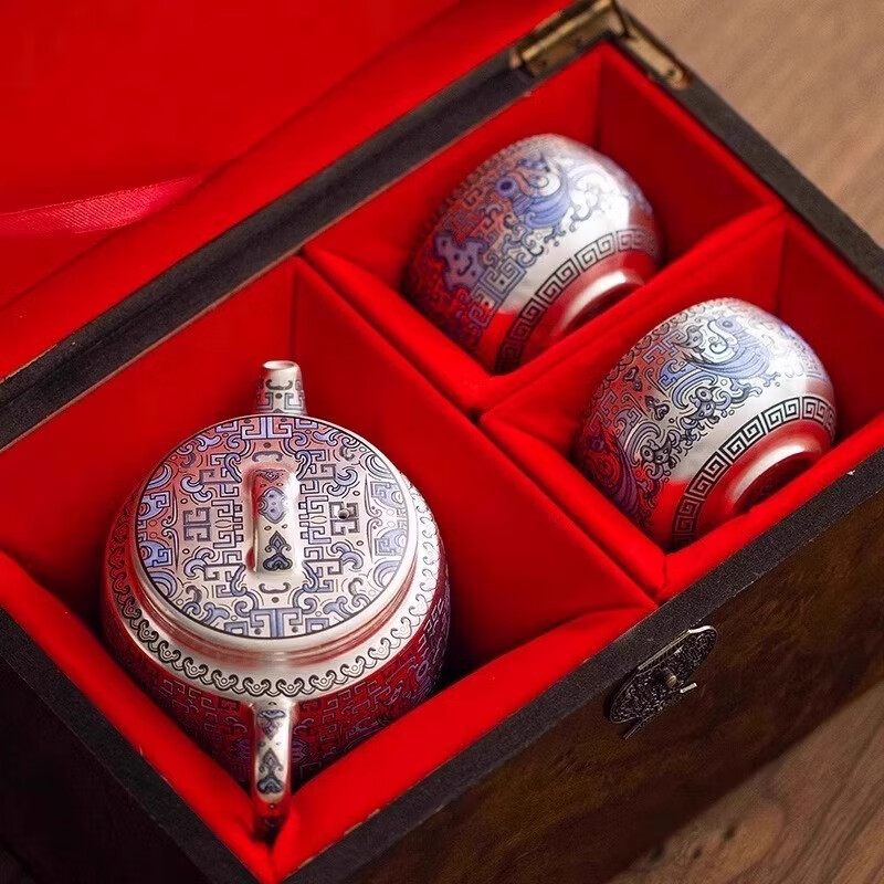 景盏 敦煌文创 鎏银-天命玄鸟一壶二杯 礼盒装 239.92元