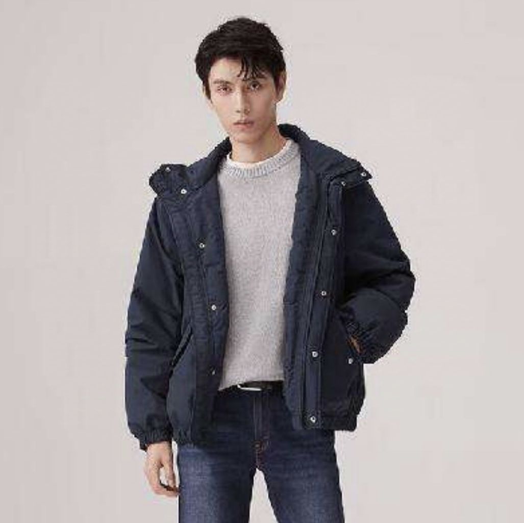 Levi's 李维斯 男士简约休闲可收纳风帽御寒羽绒服 309.58元（需用券）