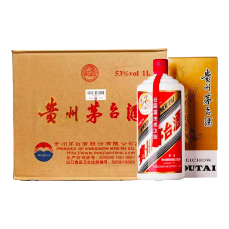 再降价：moutai/茅台 飞天茅台 53° 酱香型 6瓶 1L 22194.57元（需领券）