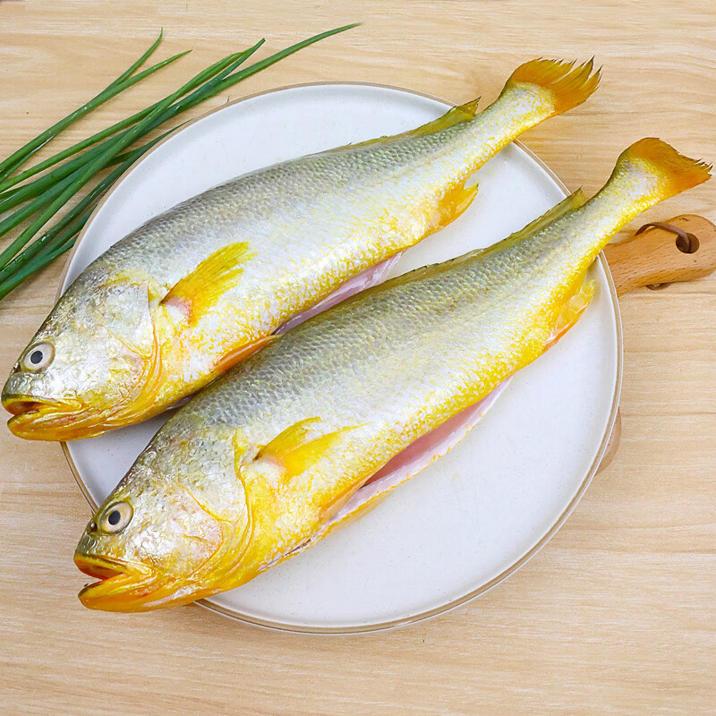 鸿顺 三去黄花鱼800g/2条去鳞去腮去内脏 生鲜鱼类 海鲜水产 黄鱼 45.57元（需