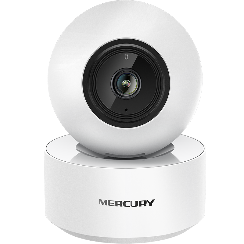 PLUS会员：MERCURY 水星 无线监控器360度全景高清夜视 wifi手机远程安防摄像头 