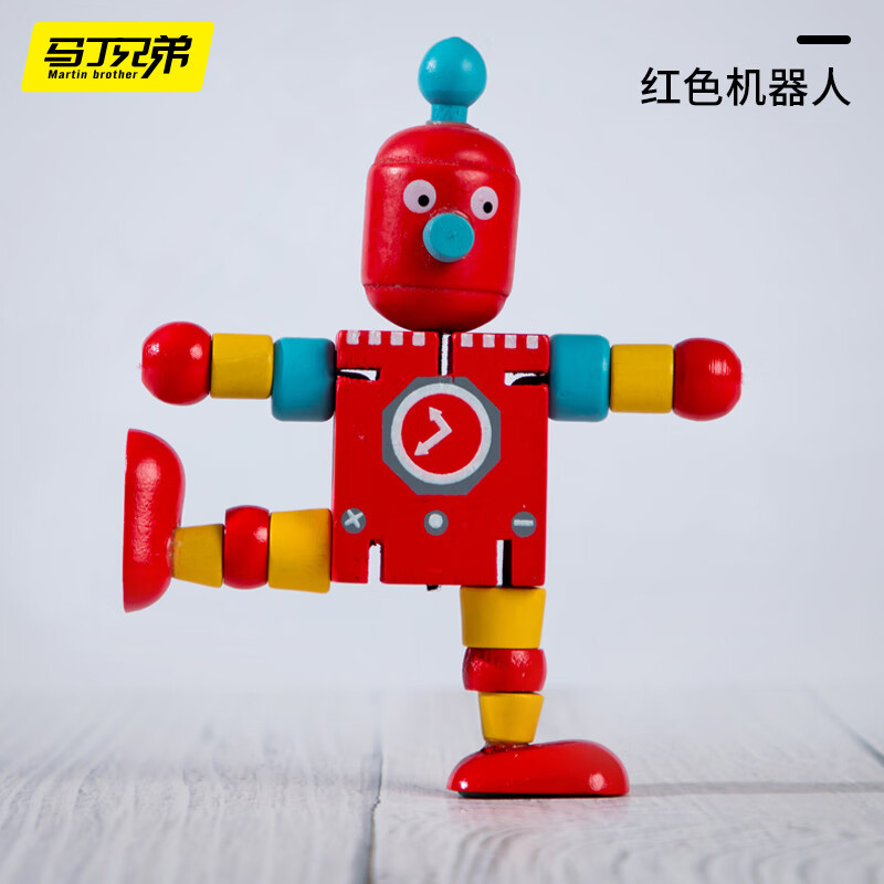 Martin brother 木质百变机器人变形积木 1个装 4.9元 - 线报酷
