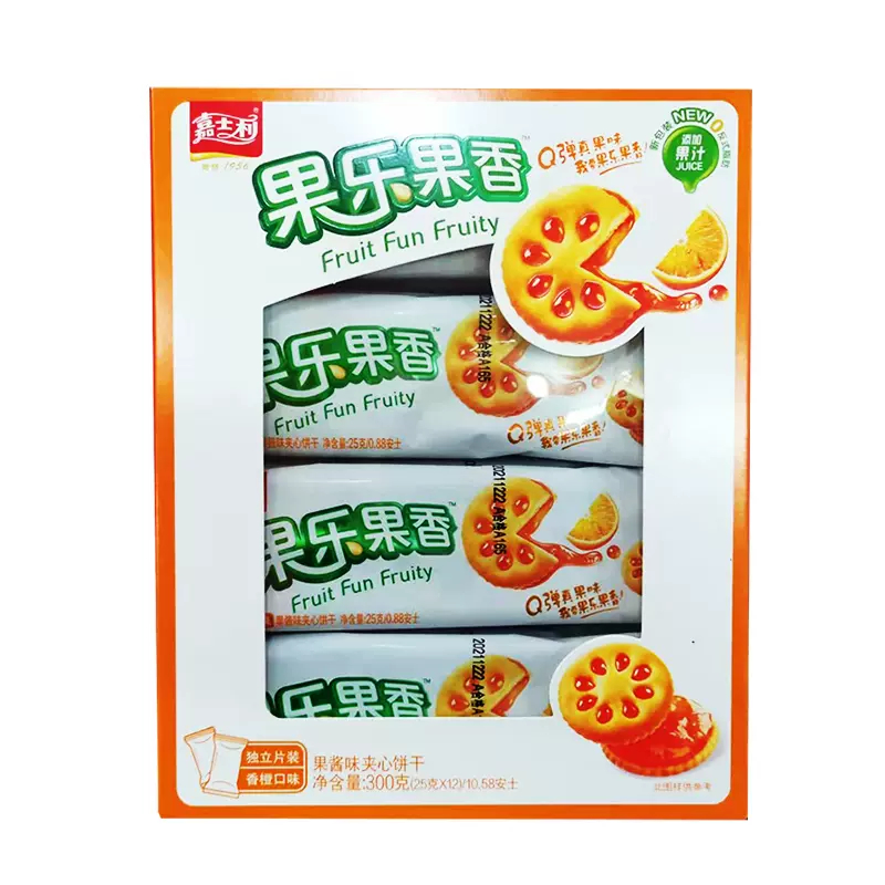 嘉士利 果乐果香果酱夹心饼干300gx1盒 8.27元(需用券)