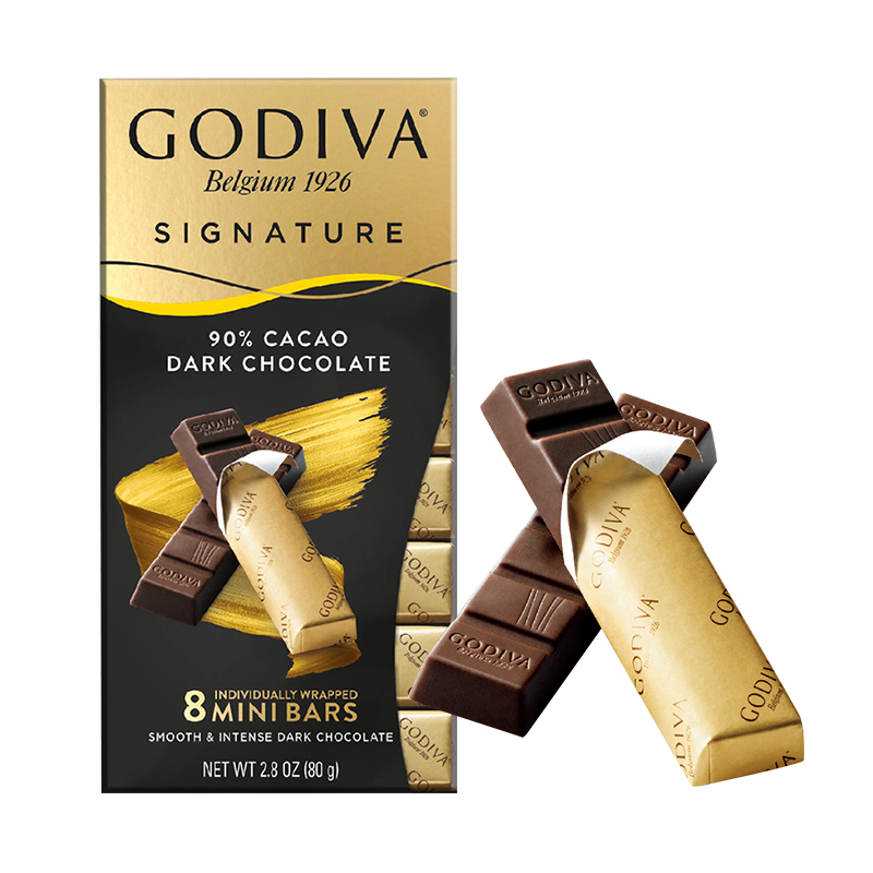 88VIP：GODIVA 歌帝梵 90%可可黑巧克力 80g 40.85元