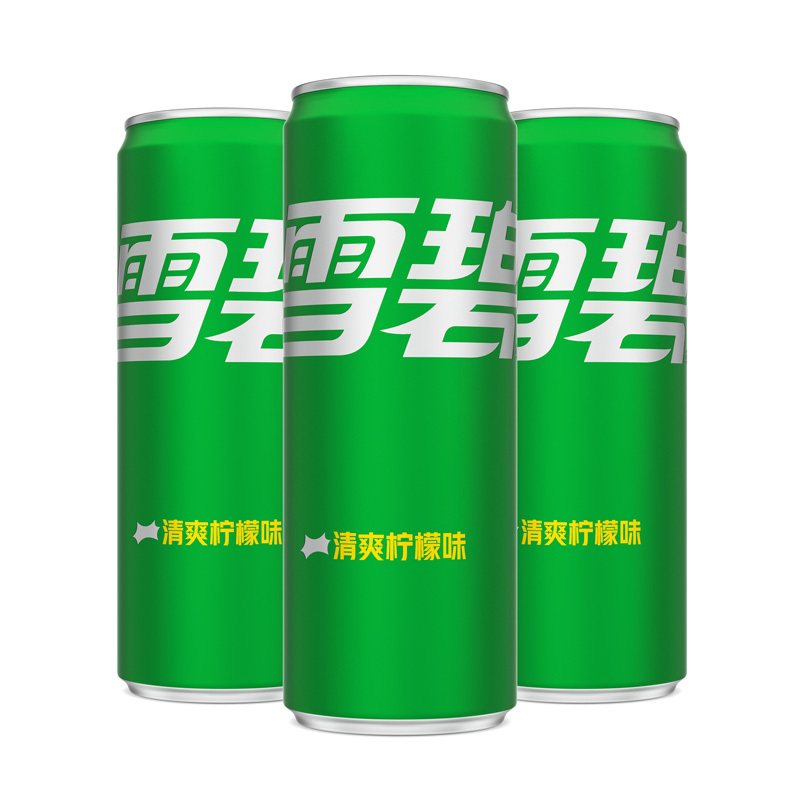 可口可乐雪碧sprite柠檬味汽水碳酸饮料330ml24罐摩登罐整箱装可口