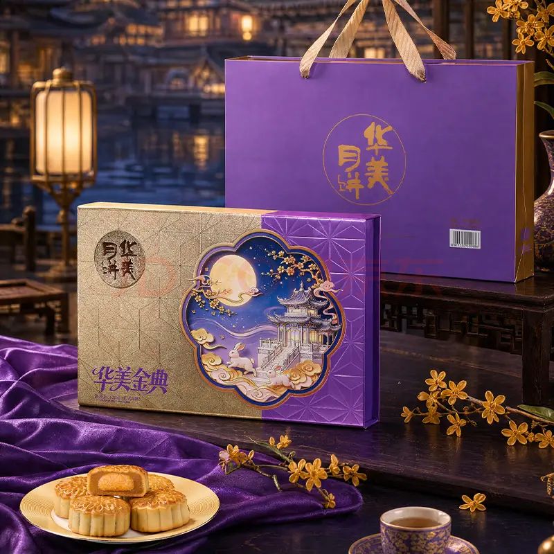 华美 月饼礼盒蛋黄莲蓉月饼中秋节礼包送礼团购福利620g 12.64元（需买3件，