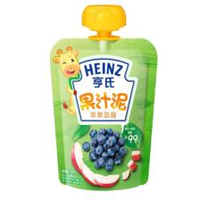 亨氏（Heinz）超金果泥 苹果蓝莓120g 1.68元