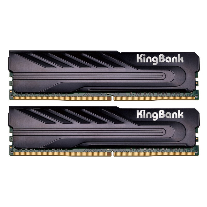 KINGBANK 金百达 黑爵系列 DDR4 3200MHz 台式机内存 马甲条 黑色 32GB 16GBx2 329元