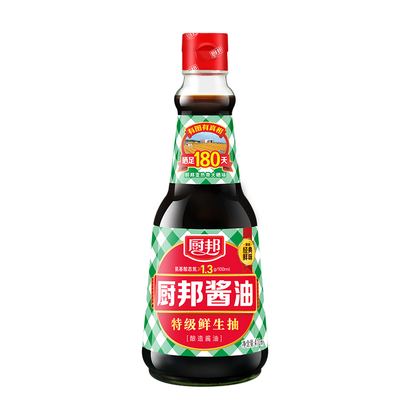 厨邦 特级生抽酱油 410ml 瓶装 8.46元