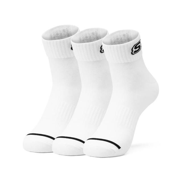 斯凯奇 运动袜篮球袜跑步中筒 八双装 黑色 折合一双1.2元！ 1.2元