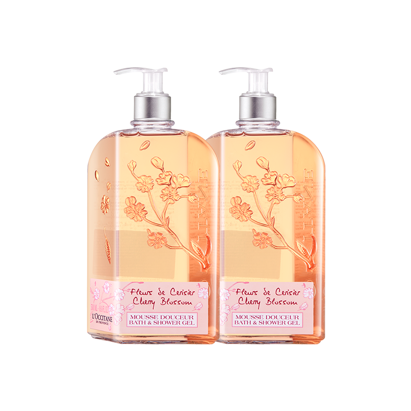 88VIP：L'OCCITANE 欧舒丹 甜蜜樱花沐浴露套装500ml*2大容量家庭装 540.55元