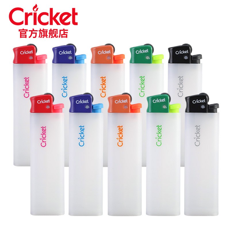 草蜢 CRICKET 打火机滑轮砂轮式火石半透明磨砂10支装 38.9元