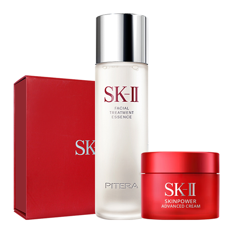 SK-II 神仙水礼盒套装大红瓶面霜送礼 专柜礼盒礼袋 sk2 1399.35元