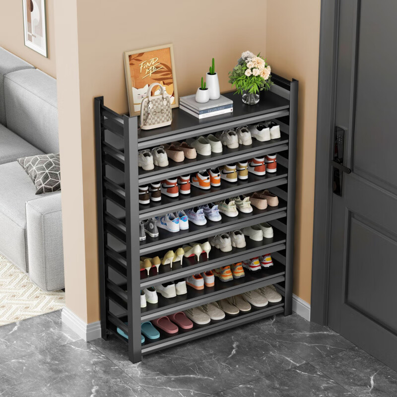 艾风格 AIFENGGE 钢制多层鞋架入户玄关收纳架铁艺落地置物架家用简约鞋柜 