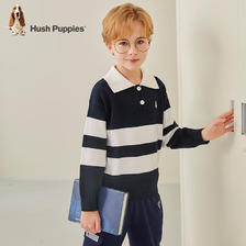 PLUS会员：暇步士 儿童条纹Polo针织衫 87.71元（需用券）