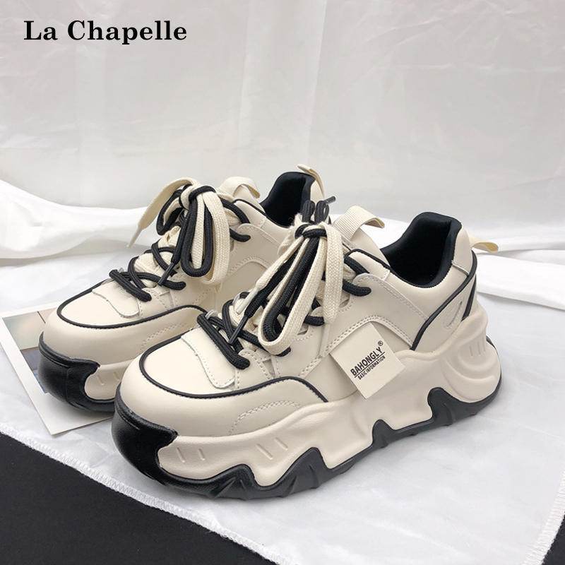 La Chapelle 拉夏贝尔 E01231ZWCK-9 厚底老爹鞋 89.1元包邮(需用券)