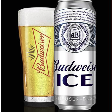 Budweiser 百威 ICE 醇正清爽 冰啤 500ml*18听 整箱装 罐啤 冰啤 500mL 18罐 整箱装 