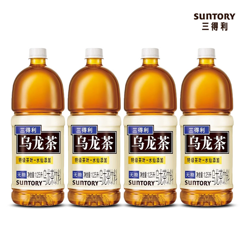 三得利 乌龙茶无糖茶饮料1.25L*4瓶 23.2元