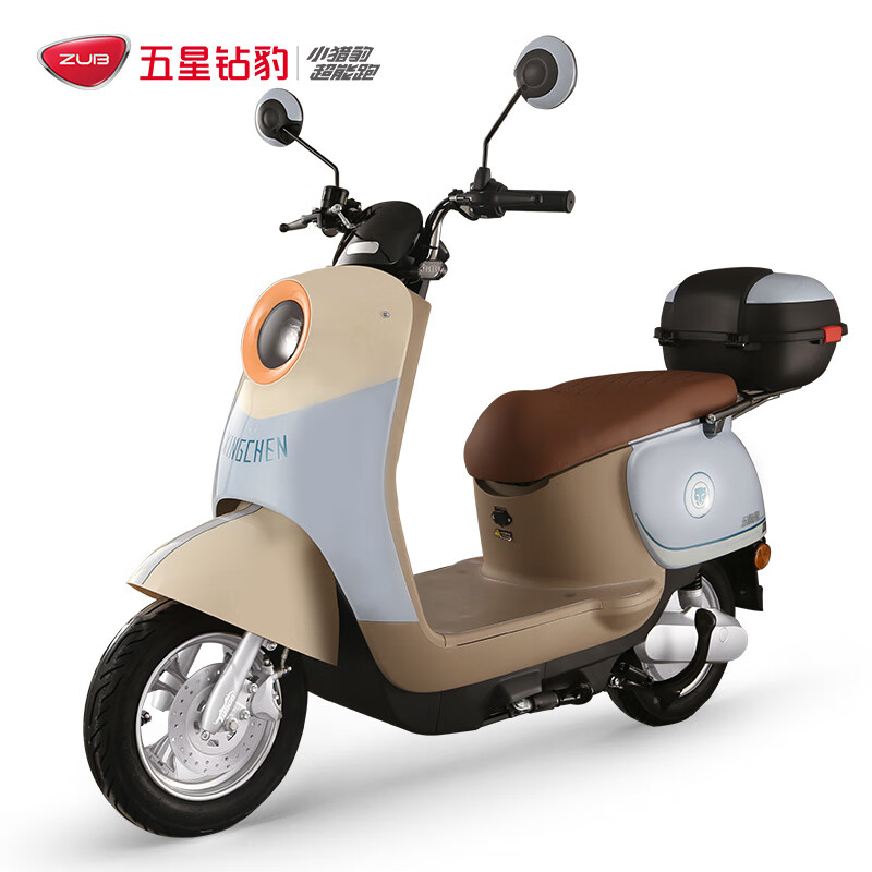 移动端、京东百亿补贴：ZUB 五星钻豹 G2 电动摩托车 ZB1200DT-37 梦幻浅梦蓝 199