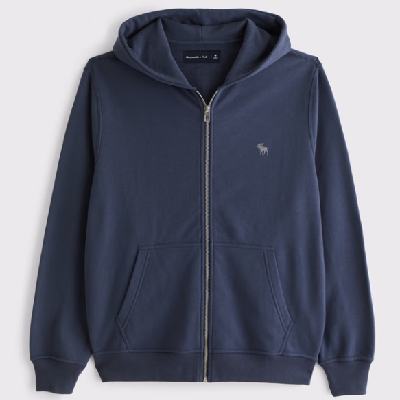 PLUS会员：ABERCROMBIE & FITCH 情侣装 小麋鹿毛圈布卫衣外套 KI122-5251 183.19元包邮