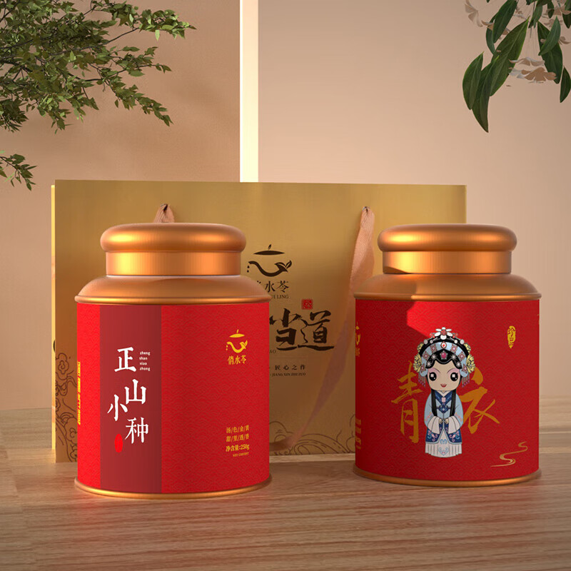 需首购、PLUS会员: 俏水苓 正山小种特级红茶 两罐 500g 59.92元包邮（需关注店铺）