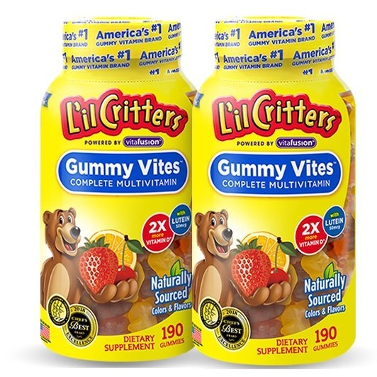 L'il Critters 儿童复合维生素小熊软糖 2岁+ 190粒 *2瓶 169元（需用券）