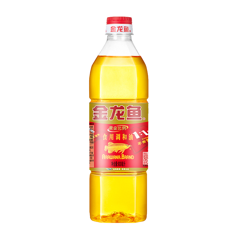 金龙鱼 食用油 黄金比例食用调和油 900ml 9.9元（需换购）