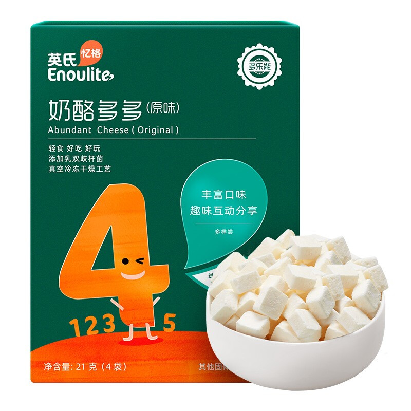 Enoulite 英氏 多乐能系列 奶酪多多 4阶 原味 21g 20.86元