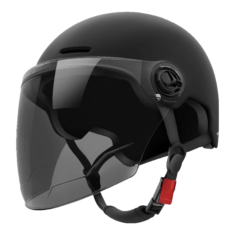 3C认证 新国标A类 电动车头盔 半盔 象牙白 高清长镜 四季通用 5元(需领券)