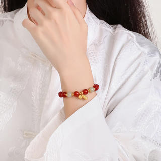 周大生 红玛瑙花生吊坠银手串 143.99元 - 86线报 周大生 红玛瑙花生吊坠银手串 143.99元 - 86线报