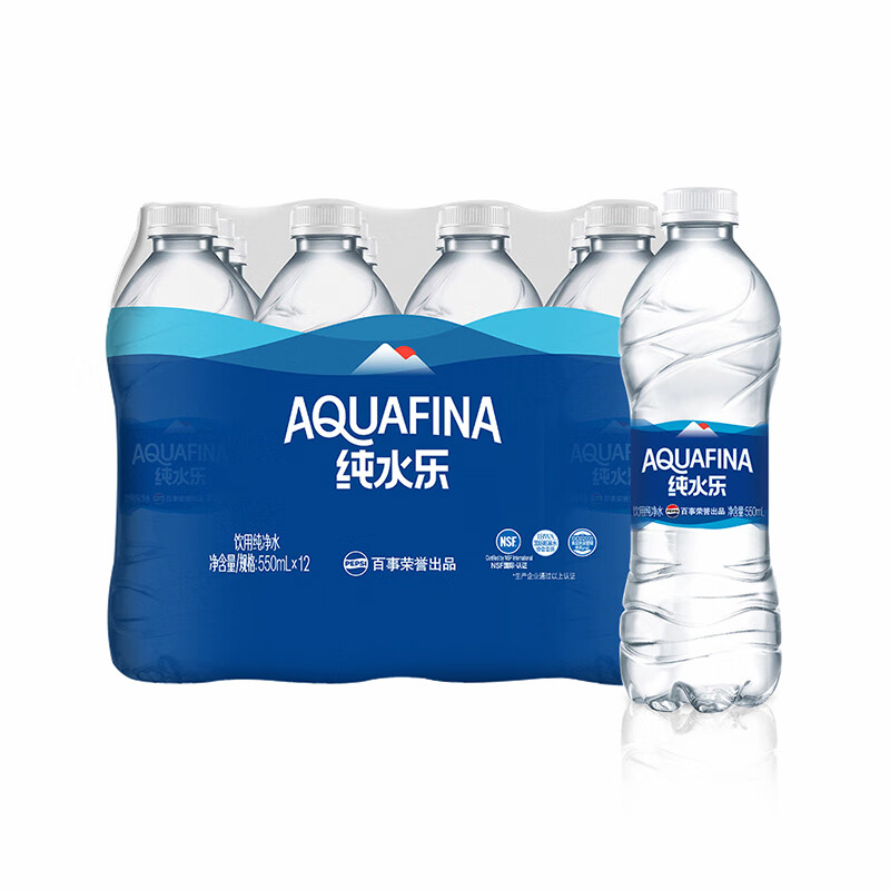 AQUAFINA 纯水乐 Pepsi 百事可乐 纯水乐饮用水 550ml*12瓶 ￥12.9