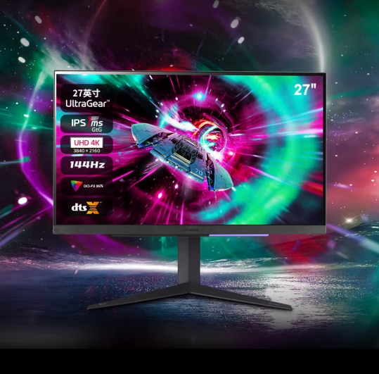 LG 乐金 27GR93U 27英寸显示器（4K、144Hz、1ms、HDR400） ￥2299