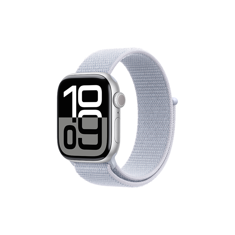 限地区、PLUS会员：Apple 苹果 Watch Series 10 GPS款 智能手表 42mm 银色铝金属表壳