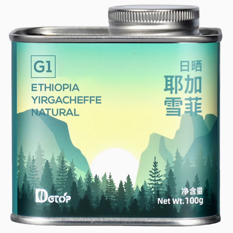 DGTOP 埃塞俄比亚 耶加雪菲咖啡豆 100g 24.9元包邮（需用券）