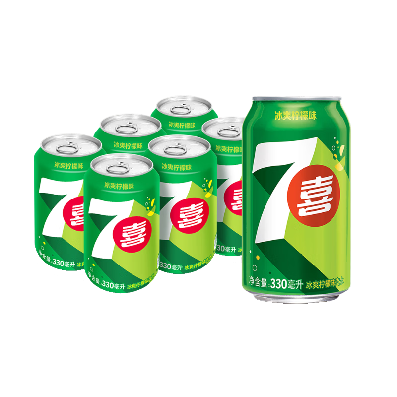 微信小程序:百事 七喜330ml*6听 6.9元(叠省省卡低至4.9元)