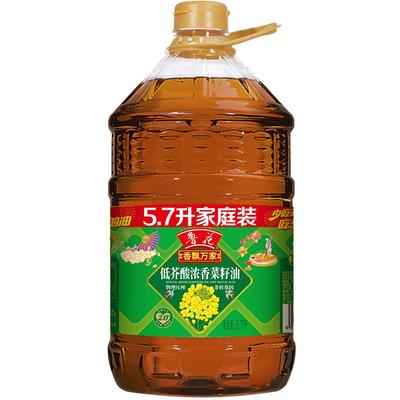 百亿补贴：鲁花 香飘万家低芥酸浓香菜籽油5.7L 79.9元