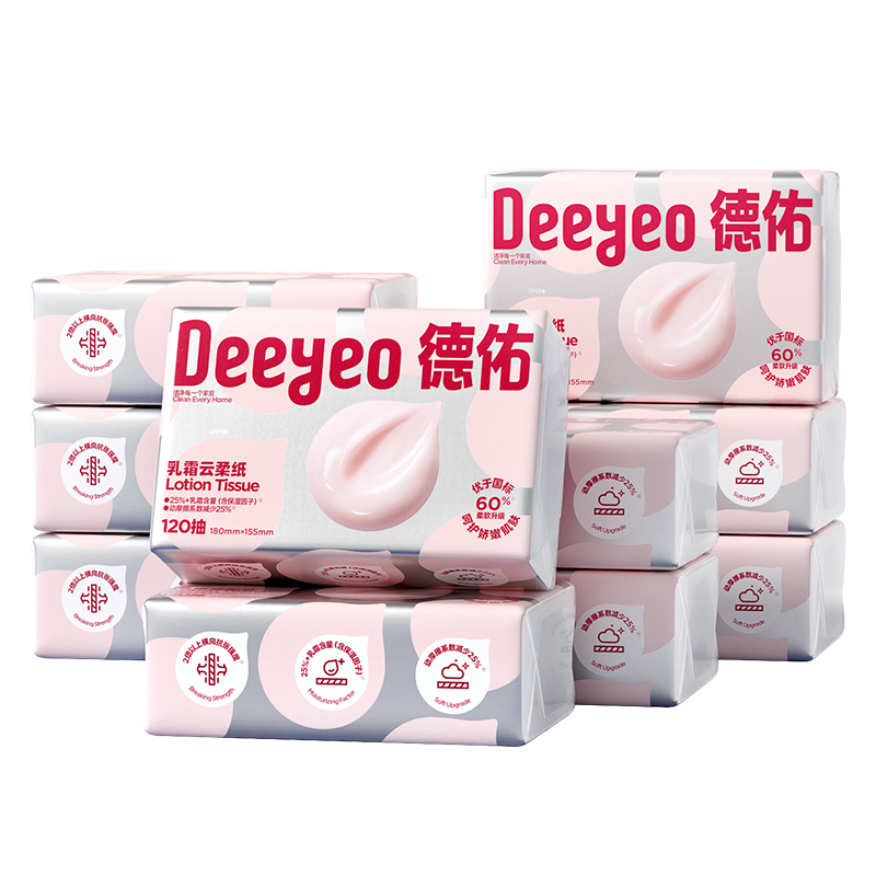 Deeyeo 德佑 婴儿云柔巾 120抽 1包 ￥5.9