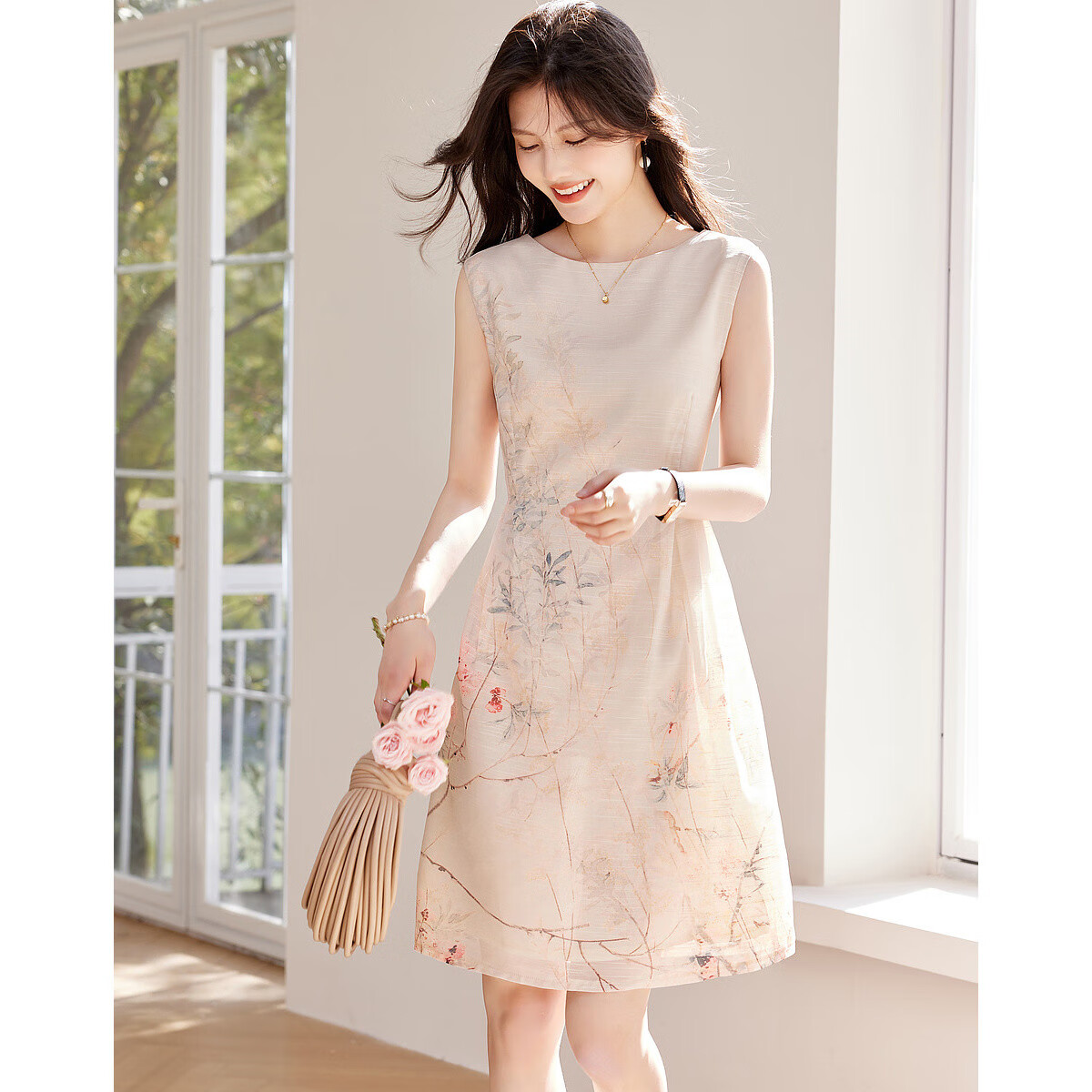 PLUS会员：德玛纳 春秋国风新中式修身连衣裙女 169.05元