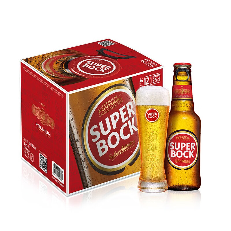 超级波克 进口精酿黄啤整箱装 250mL 12瓶 73.61元
