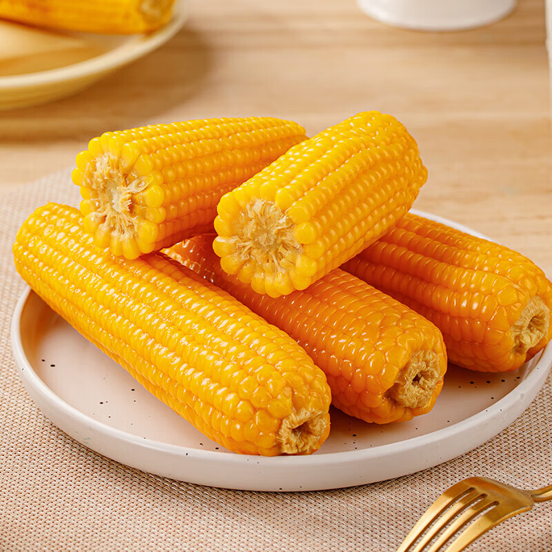 东北黄糯玉米 真空鲜食 1760g/箱 8-12穗 9.9元 包邮