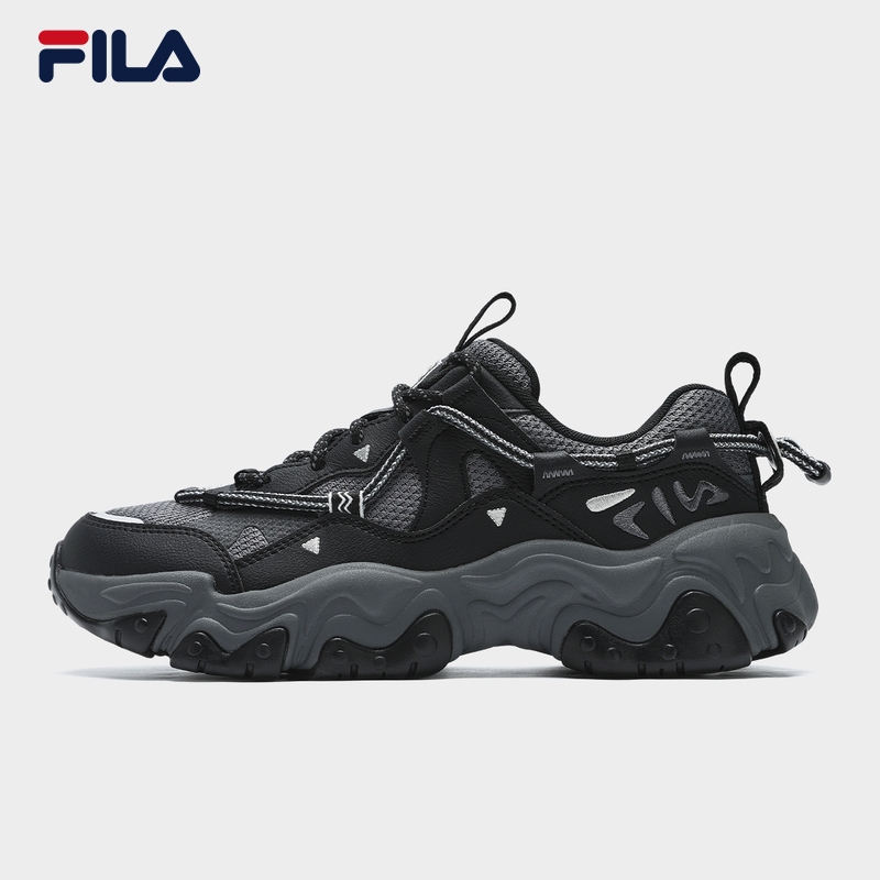 移动端：FILA 斐乐 女鞋猫爪鞋5代老爹鞋运动鞋2024秋季黑色鞋子休闲鞋 392.33