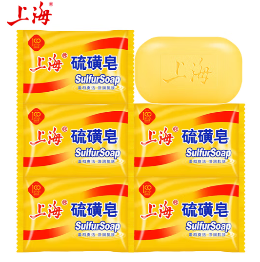 上海 香皂 上海硫磺皂 85g*5块 ￥8.4