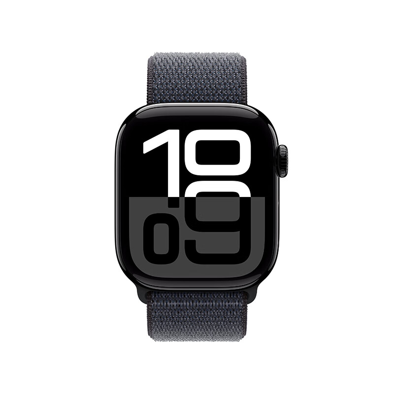 苹果 Apple Watch Series 10 GPS款 智能手表 42mm 亮黑色铝金属表壳 浓墨色回环式运动表带 1983.9元