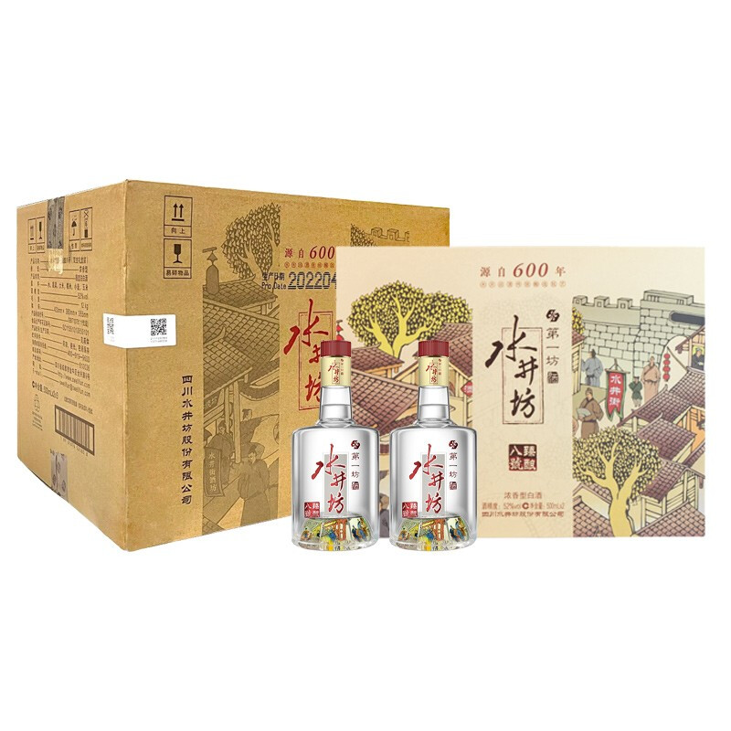 移动端：swellfun 水井坊 臻酿八号 52度 浓香型白酒 500ml*6瓶 2040.55元